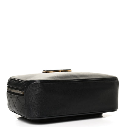Chanel Shiny Calfskin Goatskin Quilted Coco Curve Vanity Black 4 of 10