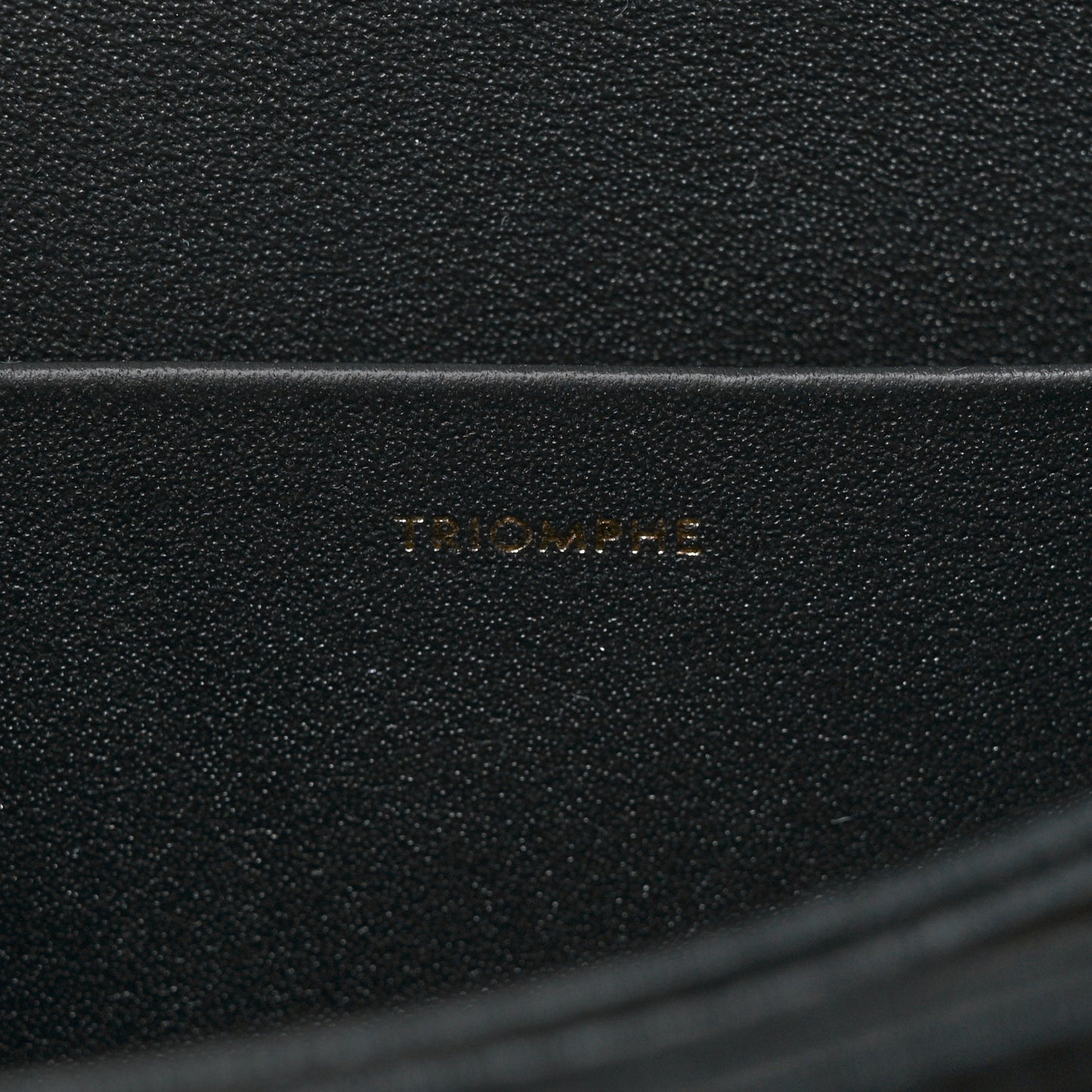 Shiny Calfskin Medium Triomphe Shoulder Bag Black