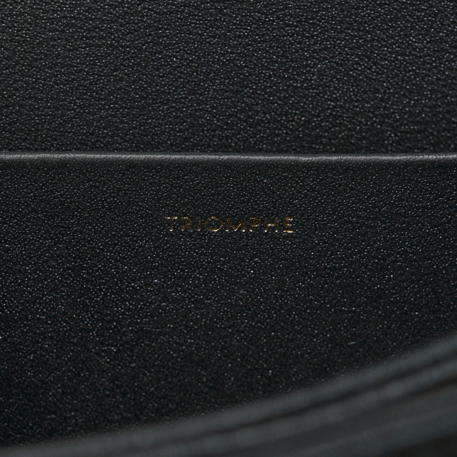 Celine Shiny Calfskin Medium Triomphe Shoulder Bag Black 7 of 10