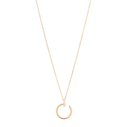 Cartier 18K Pink Gold Diamond Juste Un Clou Pendant Necklace 1 of 5