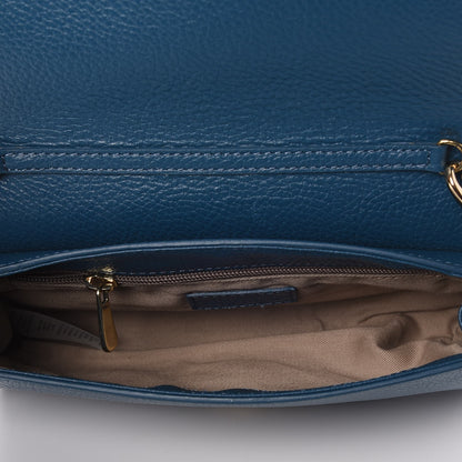 Versace COLLECTION Calfskin Convertible Clutch Teal 5 of 6