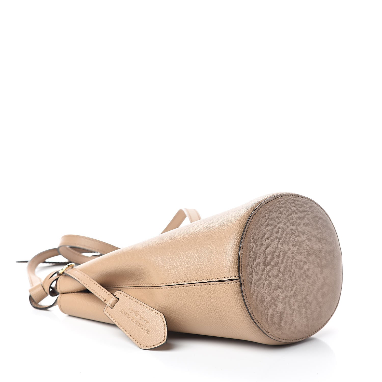 Burberry Calfskin Small Lorne Bucket Crossbody Natural 4 of 9