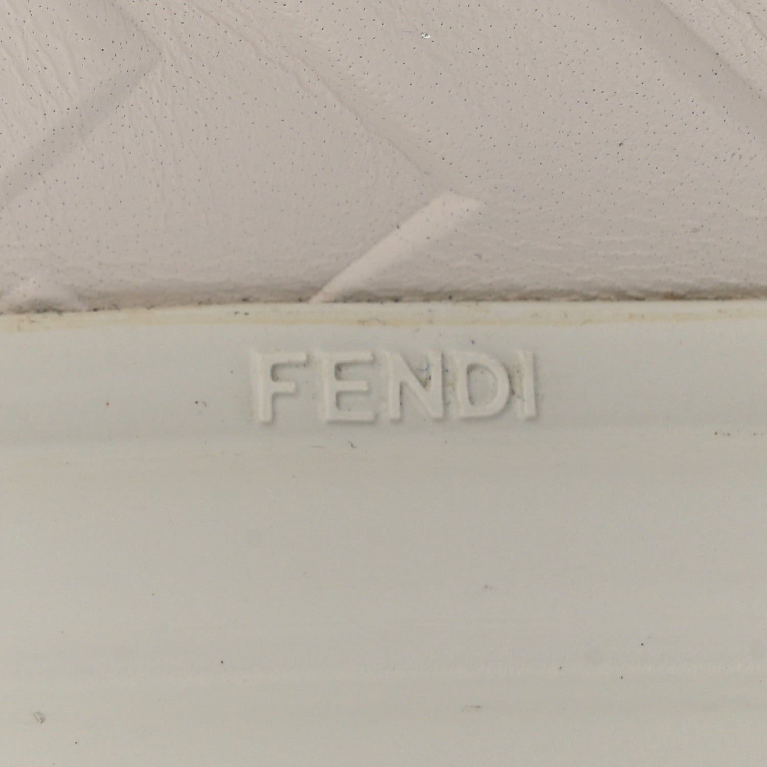 Fendi Lambksin FF Embossed Rise Low Top Sneakers 36.5 Ultra White 26 of 30