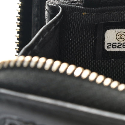 Chanel Caviar Quilted Medium Filigree Zip Around Wallet Black 8 of 9