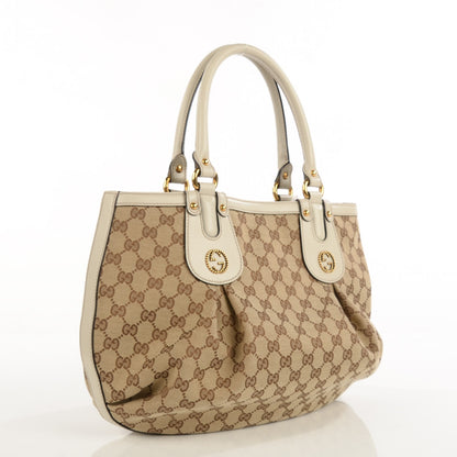 Gucci Monogram Medium Scarlett Studded Tote Off White 3 of 7