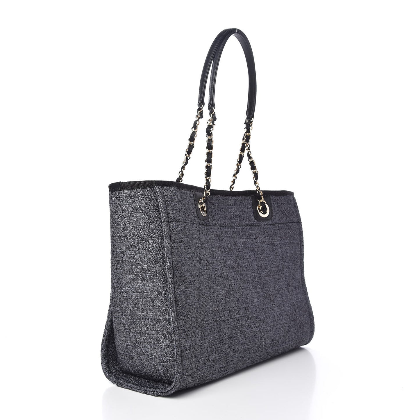 Lurex Boucle Small Deauville Tote Black