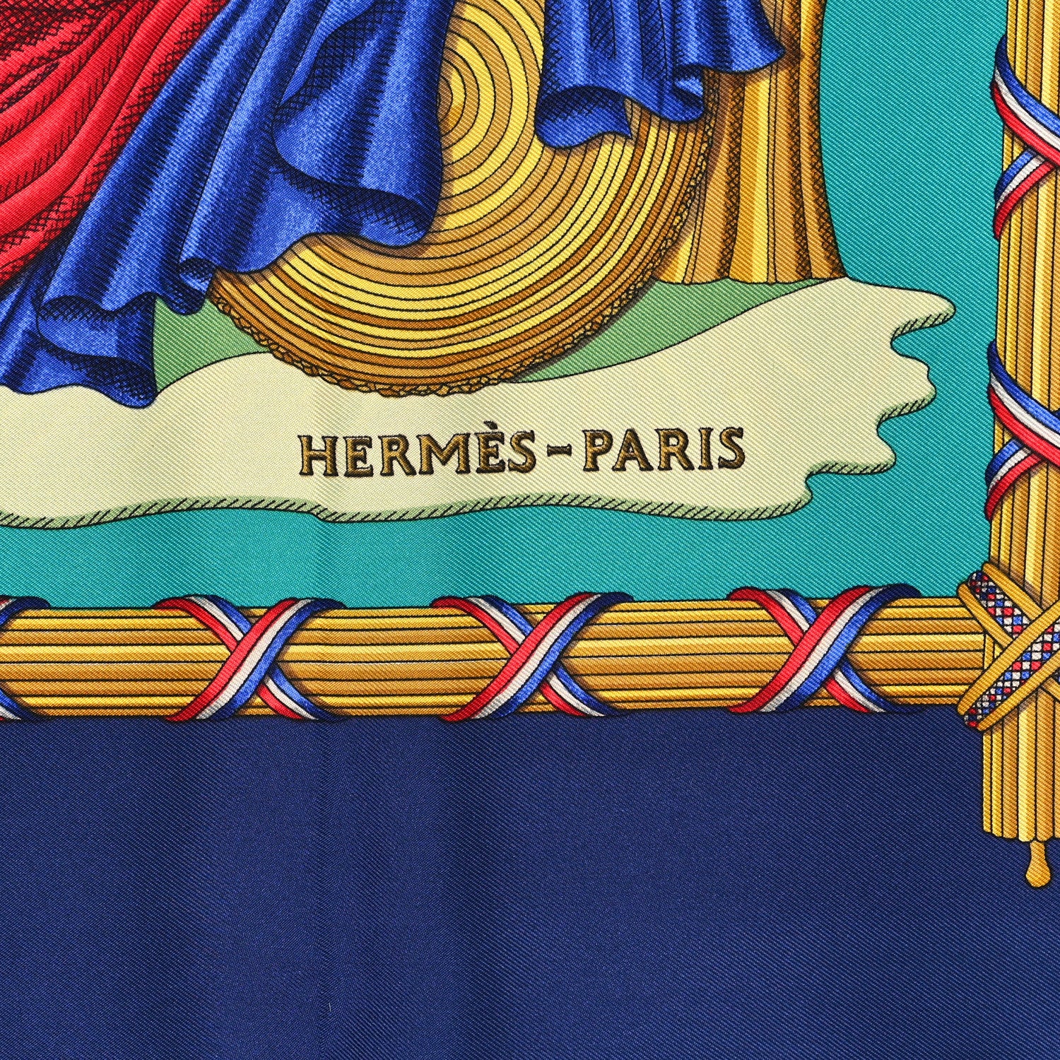 Hermes Silk Republique Francaise Liberte Egalite Fraternite 1789 Scarf 90 2 of 4
