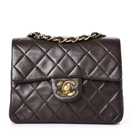 Chanel Lambskin Quilted Mini Square Flap Brown 1 of 7