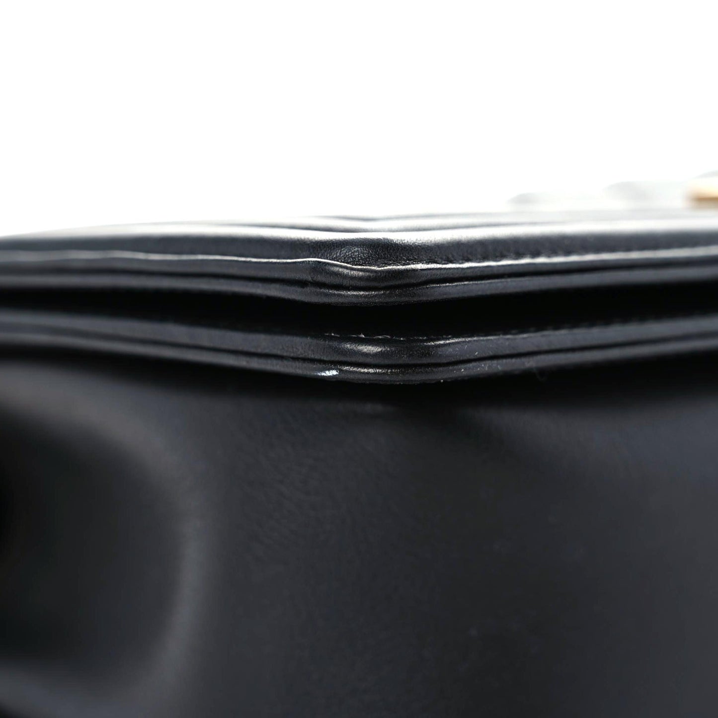 Calfskin Medium Boy Logo Top Handle Flap Black