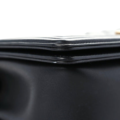 Chanel Calfskin Medium Boy Logo Top Handle Flap Black 4 of 17