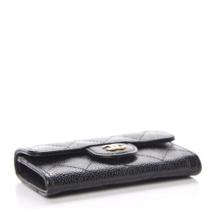 Chanel Caviar Quilted Flap Card Holder Black 4 of 9