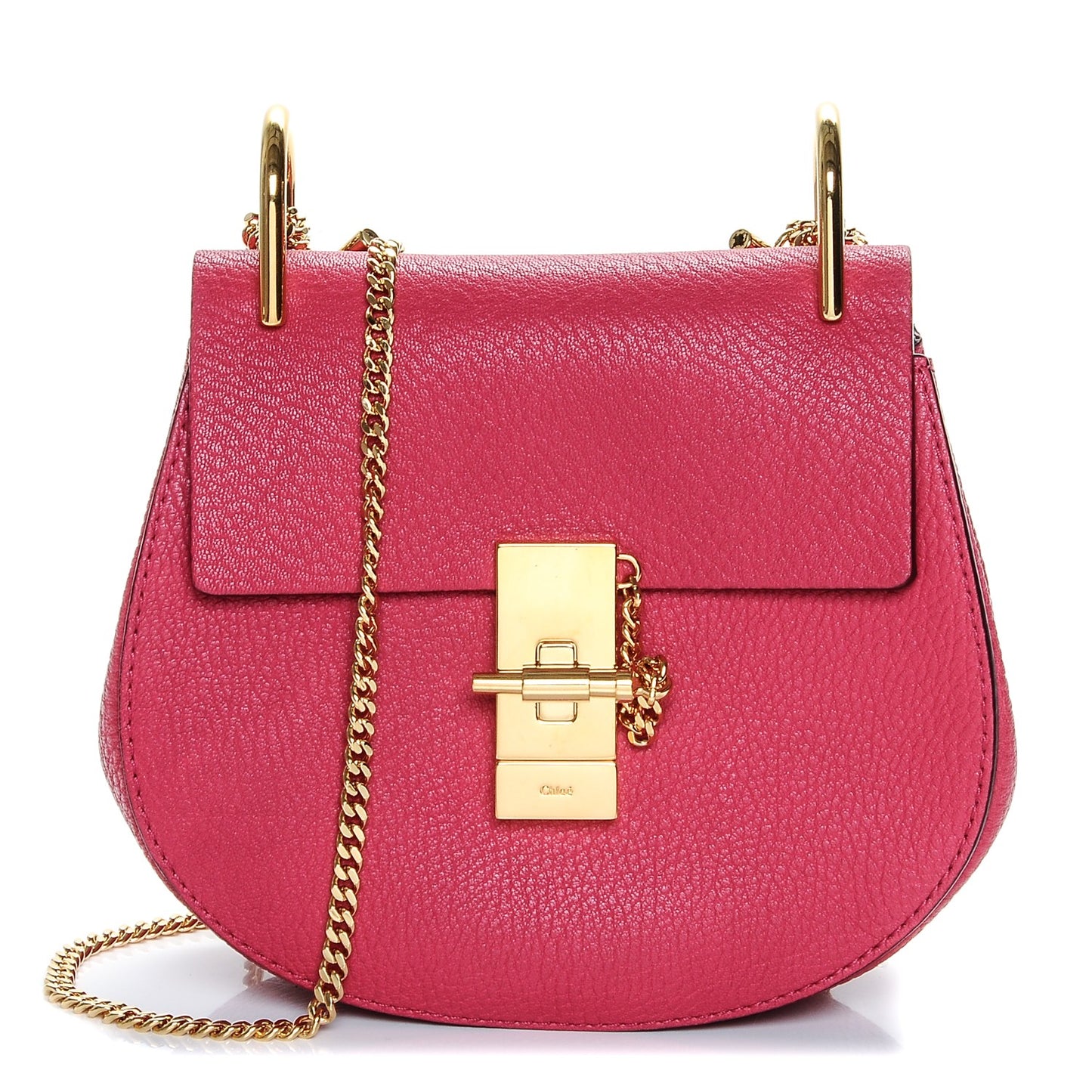 Grained Lambskin Mini Drew Shoulder Bag Dreamy Pink