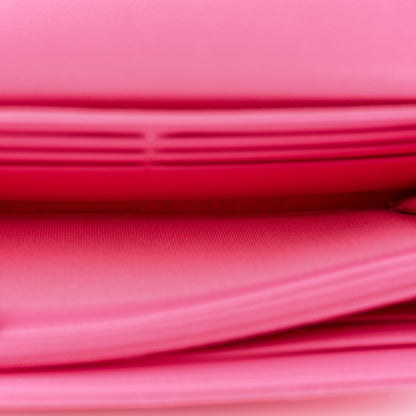 Chanel Caviar Quilted Large Gusset Flap Wallet Pink 5 of 9