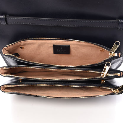 Gucci Crystal Monogram Plutone Calfskin Web Ophidia Flap Messenger Bag Straw Yellow Blue 5 of 11