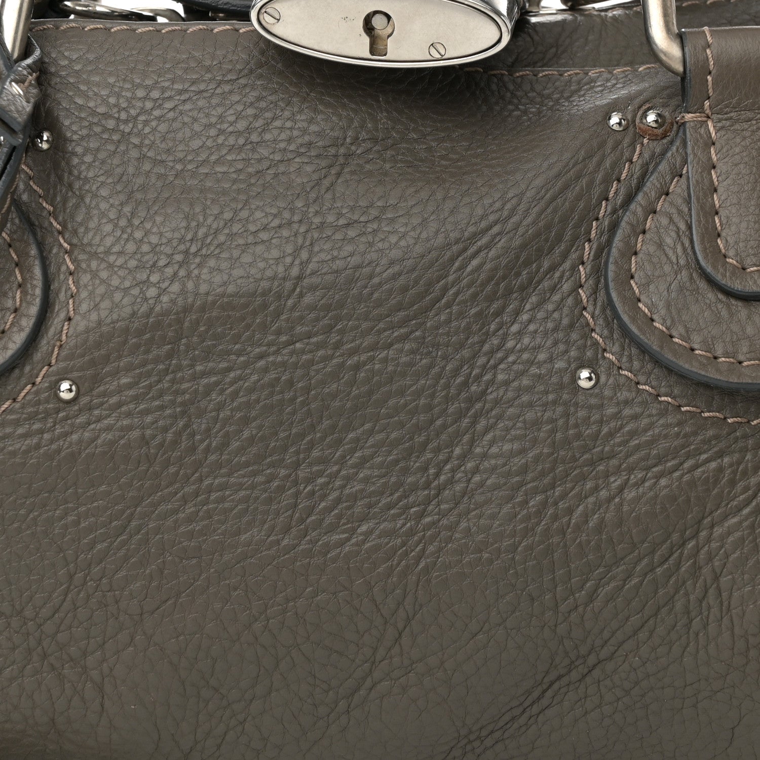 Chloe Calfskin Medium Paddington Satchel Gris Vert 8 of 14