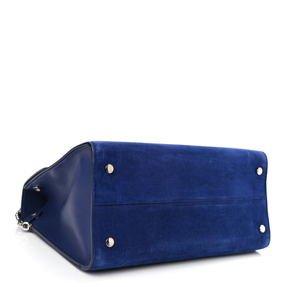 Christian Dior Suede Large Diorever Flap Navy 3 of 8