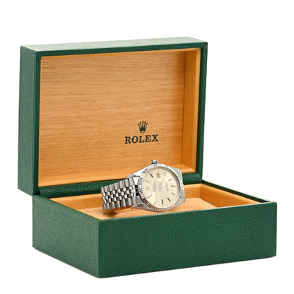 Rolex Stainless Steel 18K White Gold 36mm Oyster Perpetual Datejust Watch Silver 16014 5 of 5