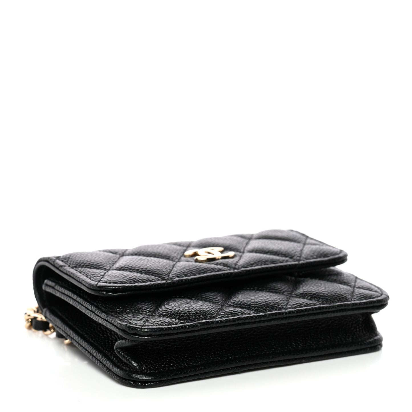 Caviar Quilted Bow Belt Bag Black