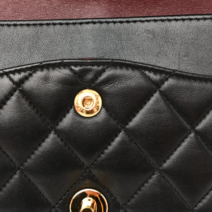 Chanel Lambskin Quilted Medium Double Flap Black 14 of 18