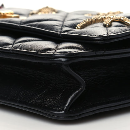 Chanel Aged Calfskin Quilted Lucky Charms 2.55 Reissue Wallet On Chain WOC Black 11 of 11