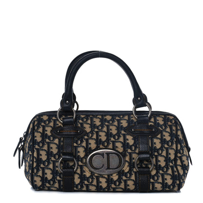 Christian Dior Monogram Boston Navy Blue 1 of 15