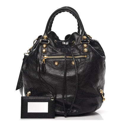 Balenciaga Agneau Giant 12 Gold Hardware Pompon Black 1 of 8