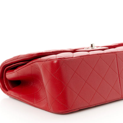 Chanel Caviar Quilted Jumbo Double Flap Red 10 of 11