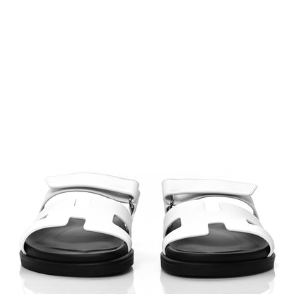 Hermes Calfskin Womens Chypre Sandals 38 White 2 of 9