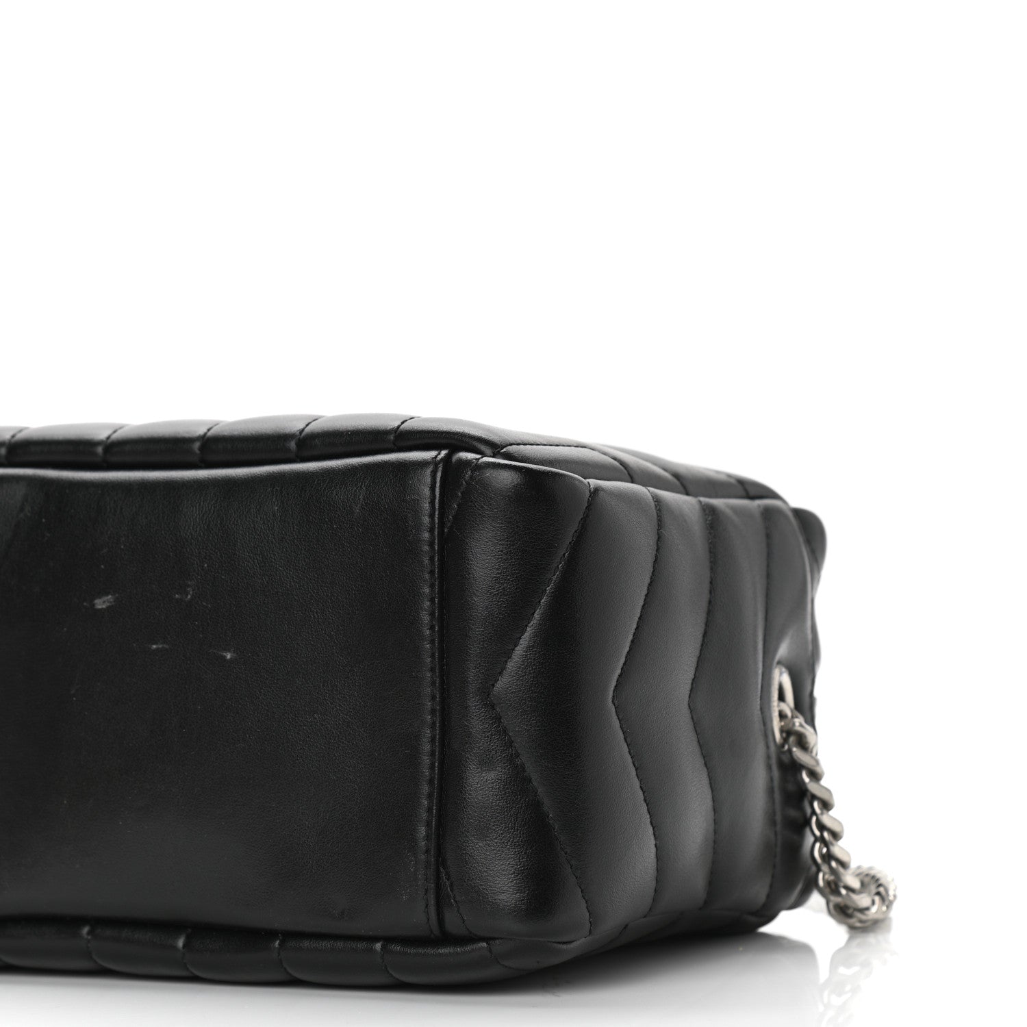 Saint Laurent Calfskin Y Quilted Monogram Small Loulou Bowling Bag Black 9 of 10
