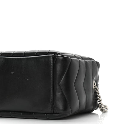 Saint Laurent Calfskin Y Quilted Monogram Small Loulou Bowling Bag Black 9 of 10