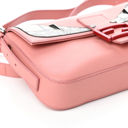 Fendi Calfskin Elaphe Monster Eyes Baguette Bois de Rose Naturale 8 of 9