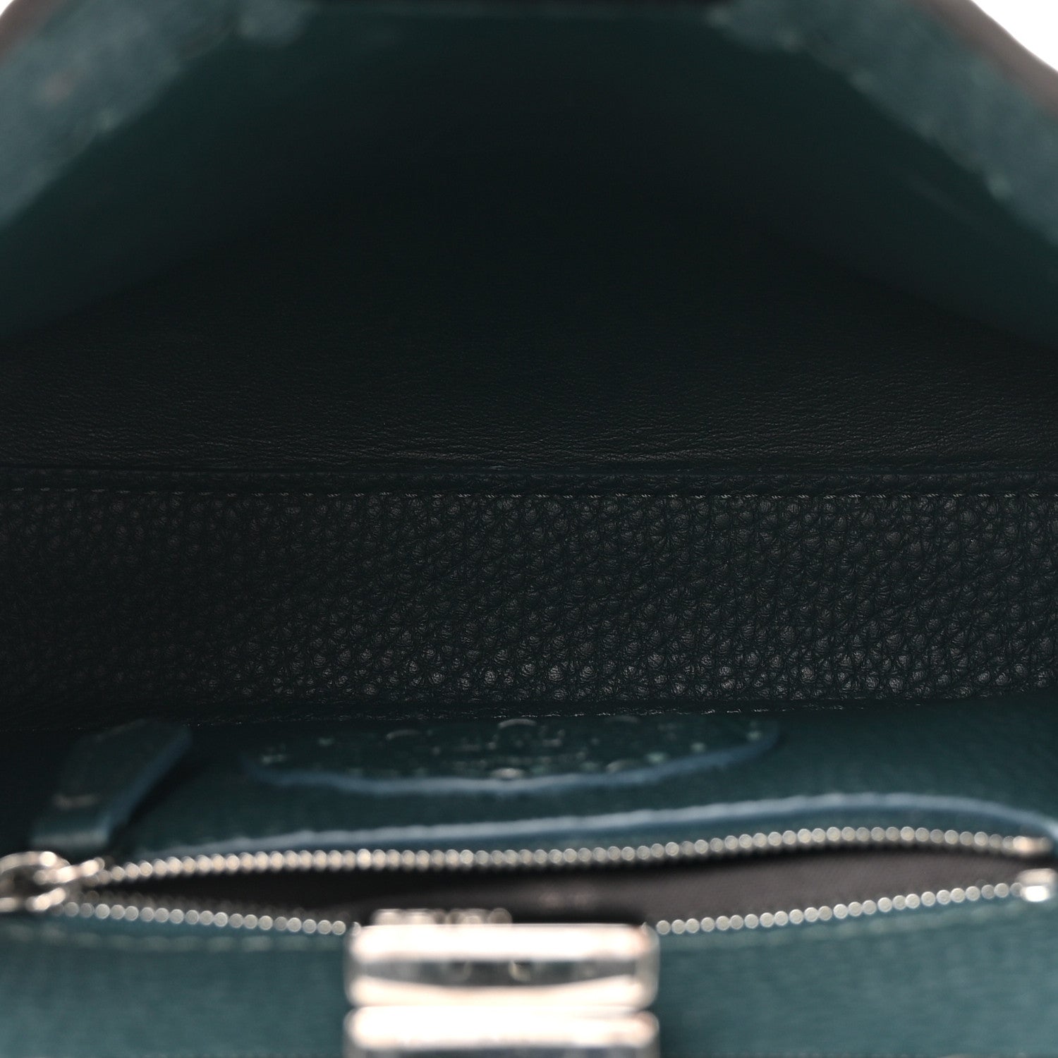 Fendi Cuoio Roma Sellerissima Nappa Sintetica Tape Stitch Snakeskin Mini Peekaboo Iconic Satchel Green 6 of 11