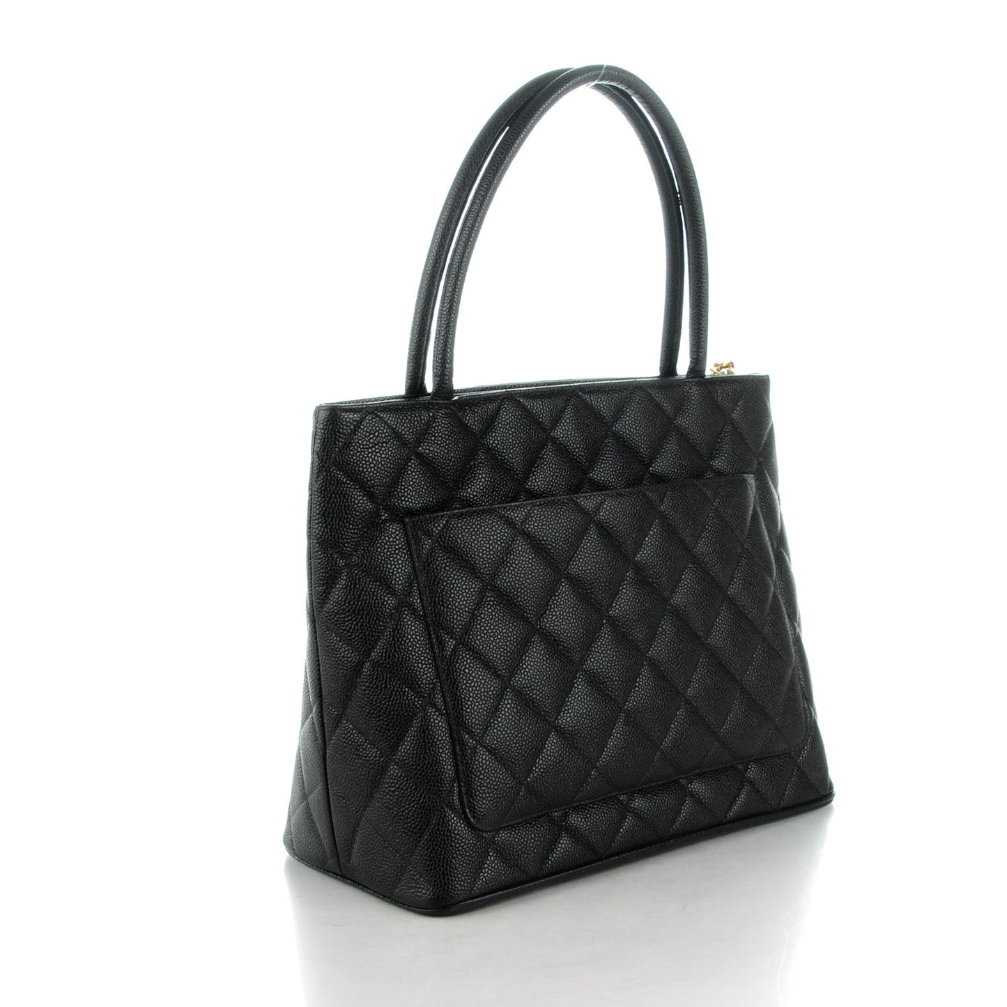 Caviar Quilted Medallion Tote Black