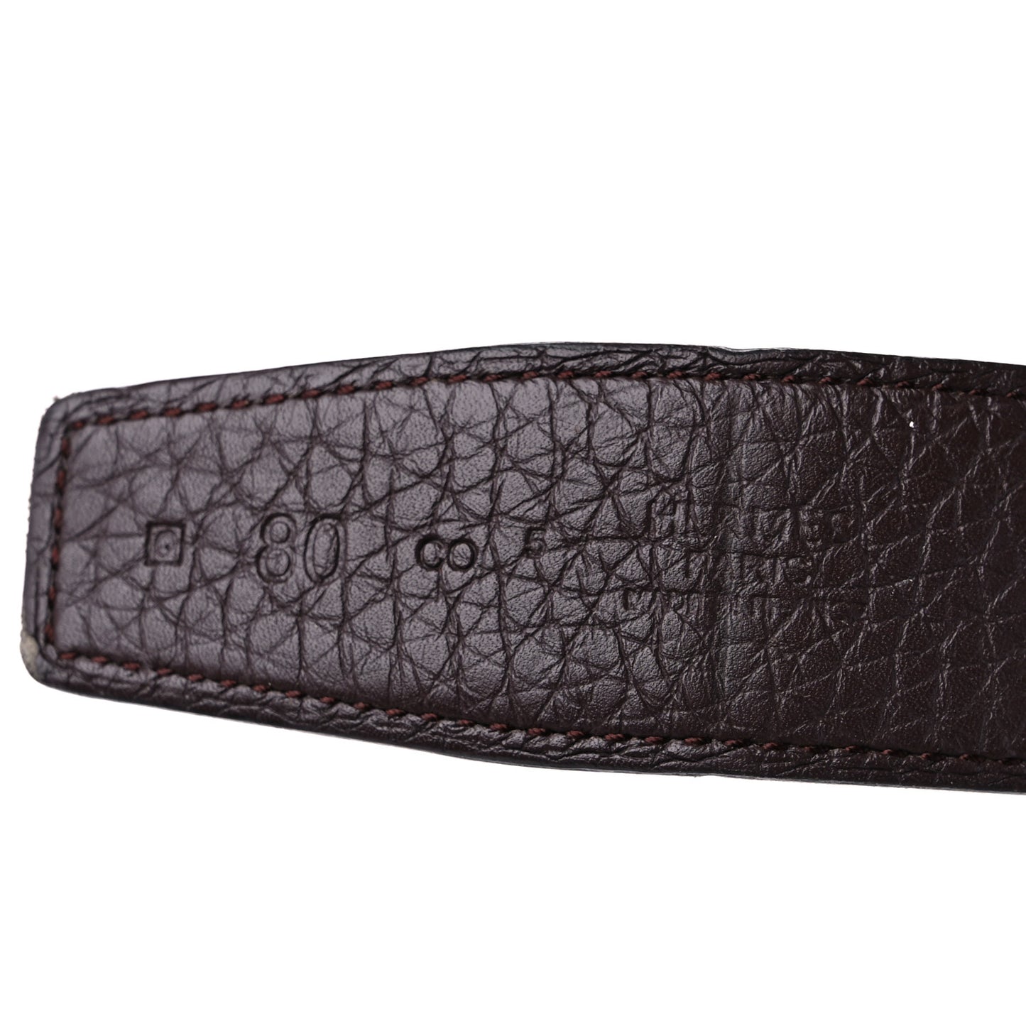 Box Togo 32mm Au Carre H Belt 80 32 Black Brown
