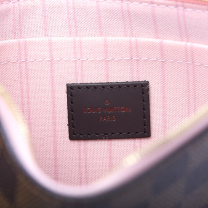 Louis Vuitton Damier Ebene Neverfull MM GM Pochette Rose Ballerine 6 of 6