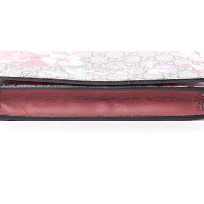 Gucci GG Supreme Monogram Blooms Chain Wallet Beige Multicolor Dry Rose 10 of 13