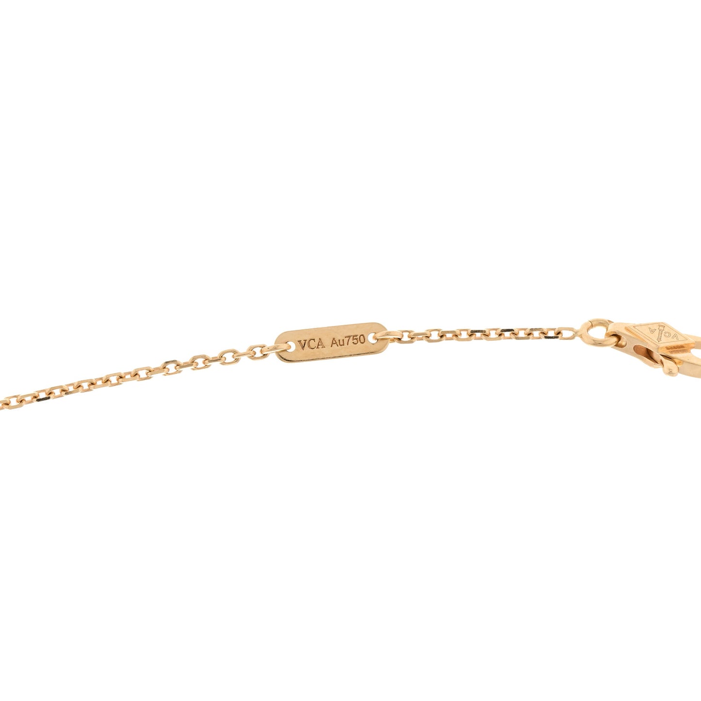 18K Yellow Gold Mother of Pearl Sweet Alhambra Butterfly Pendant Necklace