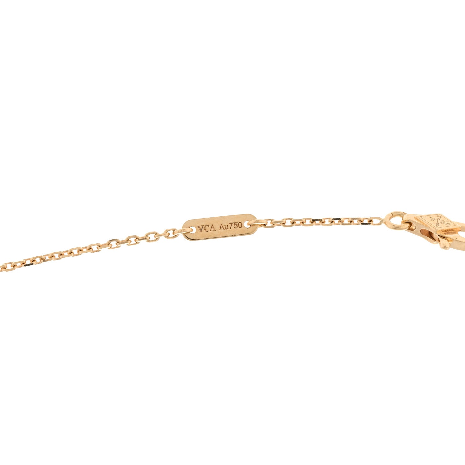 Van Cleef & Arpels 18K Yellow Gold Mother of Pearl Sweet Alhambra Butterfly Pendant Necklace 5 of 6