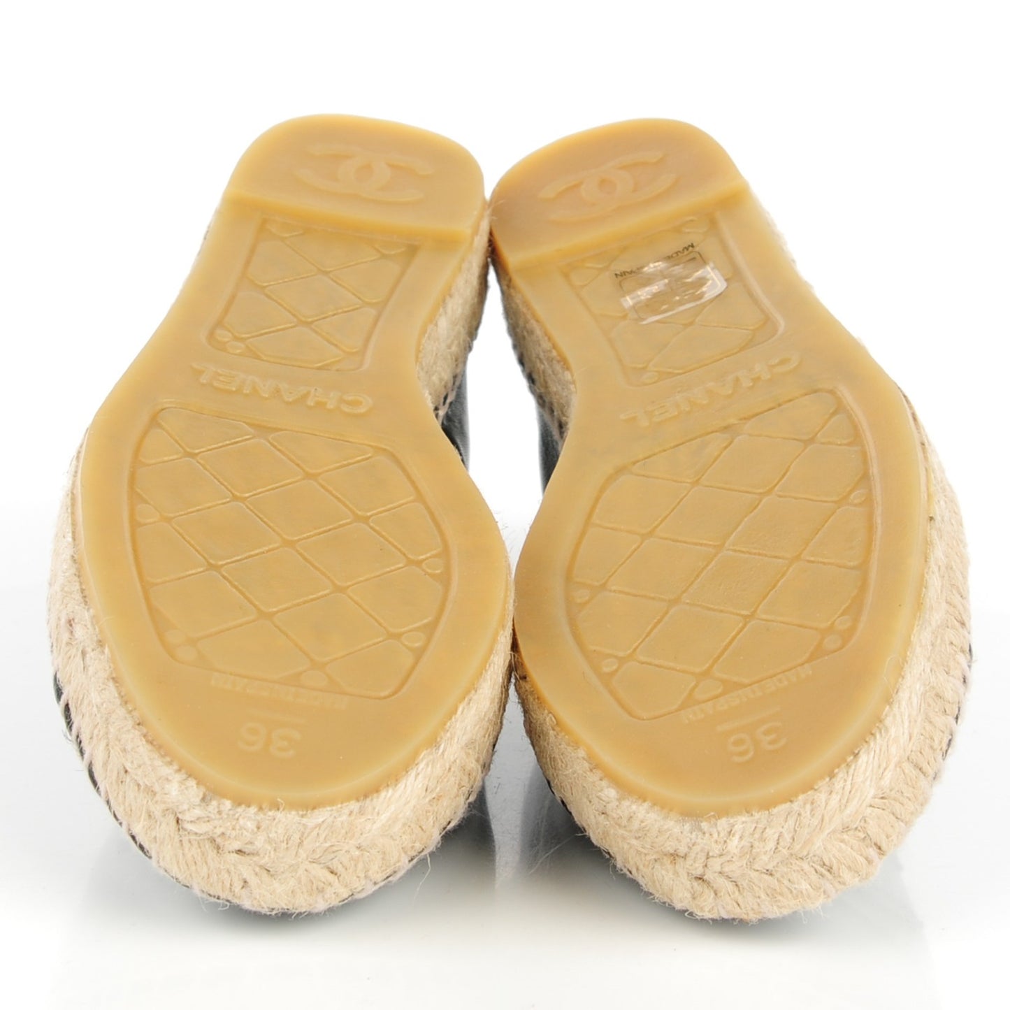 Lambskin CC Espadrilles 36 Black