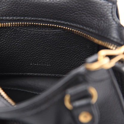 Balenciaga Grained Calfskin Neo Classic Gold Hardware Nano City Crossbody Black 6 of 11