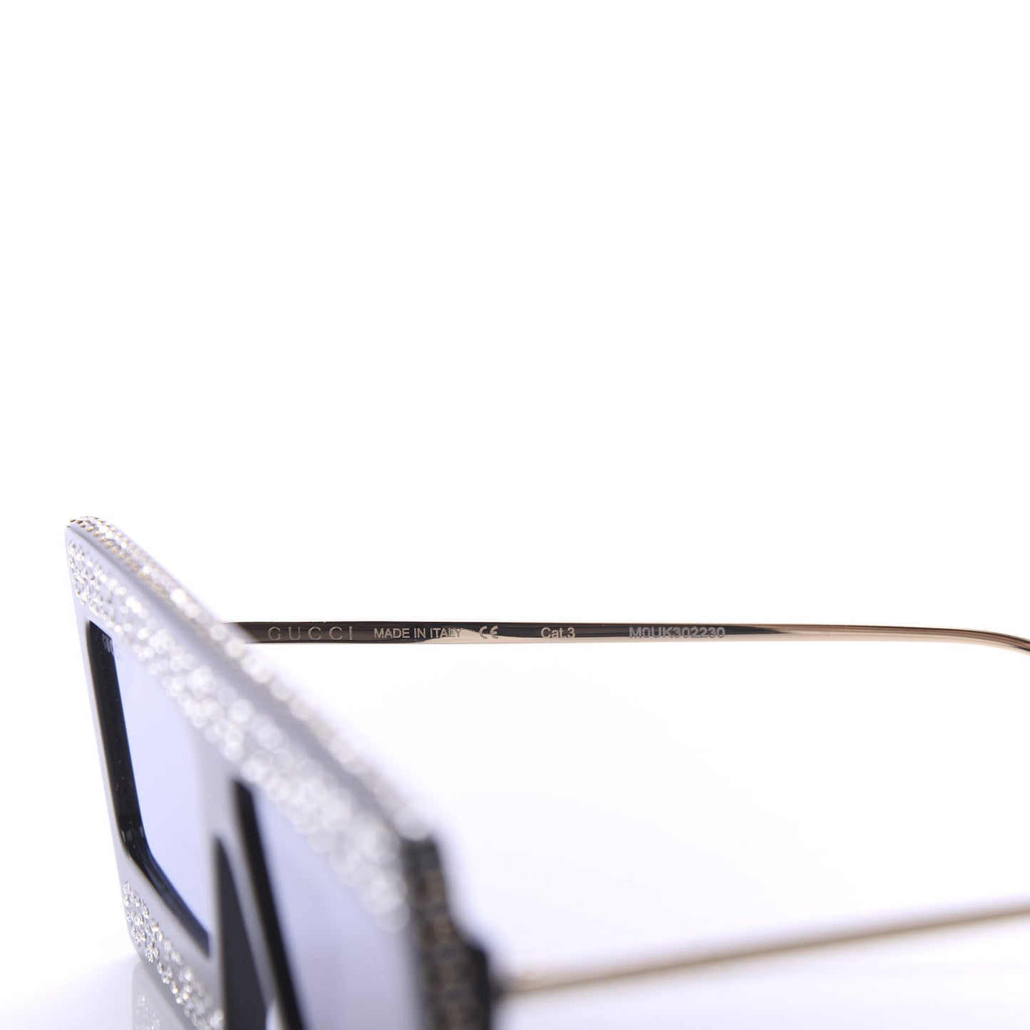 Acetate Crystal Mask-Frame Sunglasses GG0431S Black