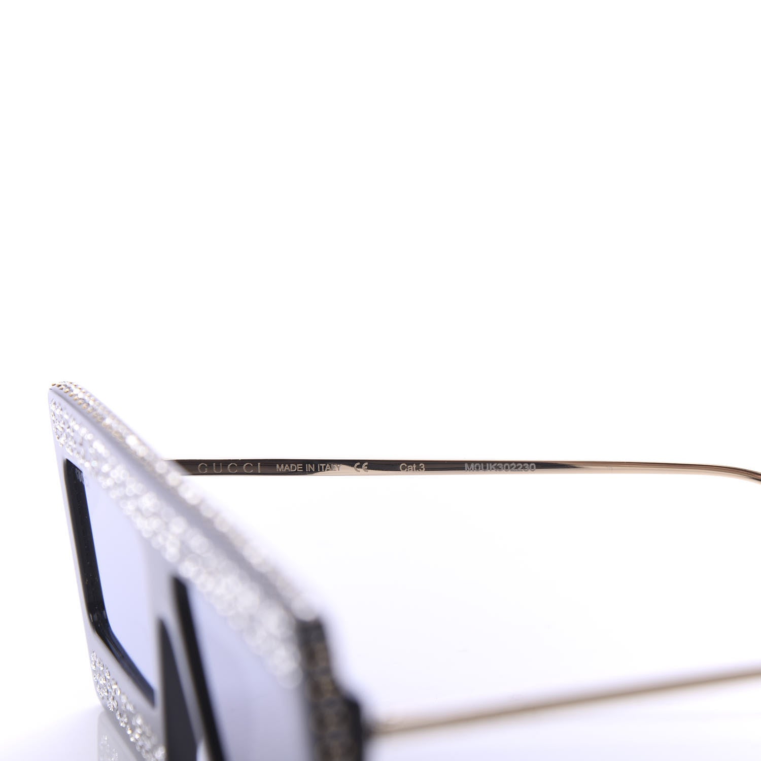 Gucci Acetate Crystal Mask-Frame Sunglasses GG0431S Black 6 of 8
