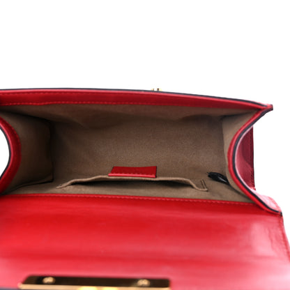 Gucci Calfskin Small Padlock Shoulder Bag Hibiscus Red 4 of 15