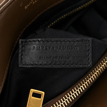 Saint Laurent Calfskin Y Quilted Monogram Medium Loulou Chain Satchel Faggio 7 of 14