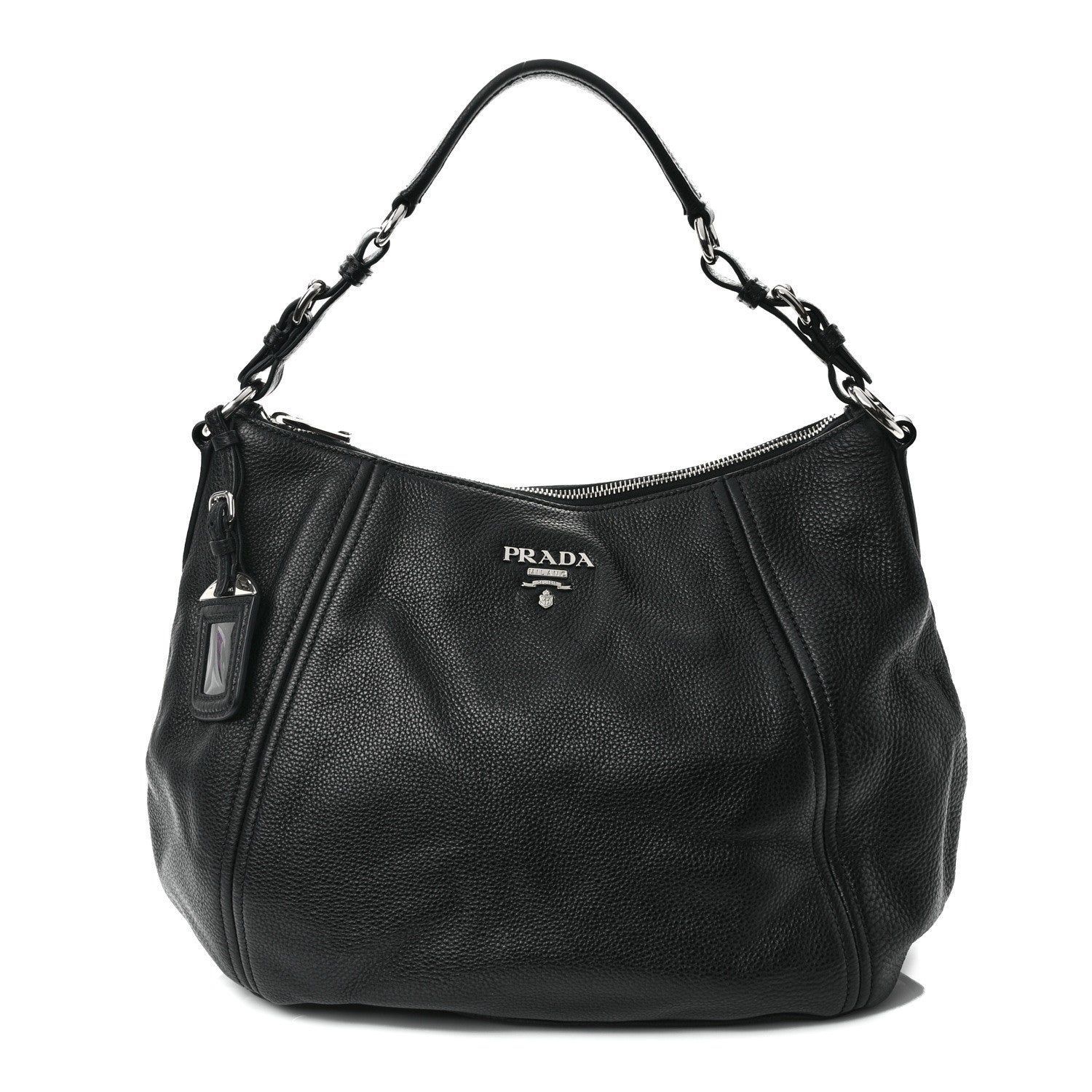 Prada Vitello Phenix Hobo Black 1 of 12