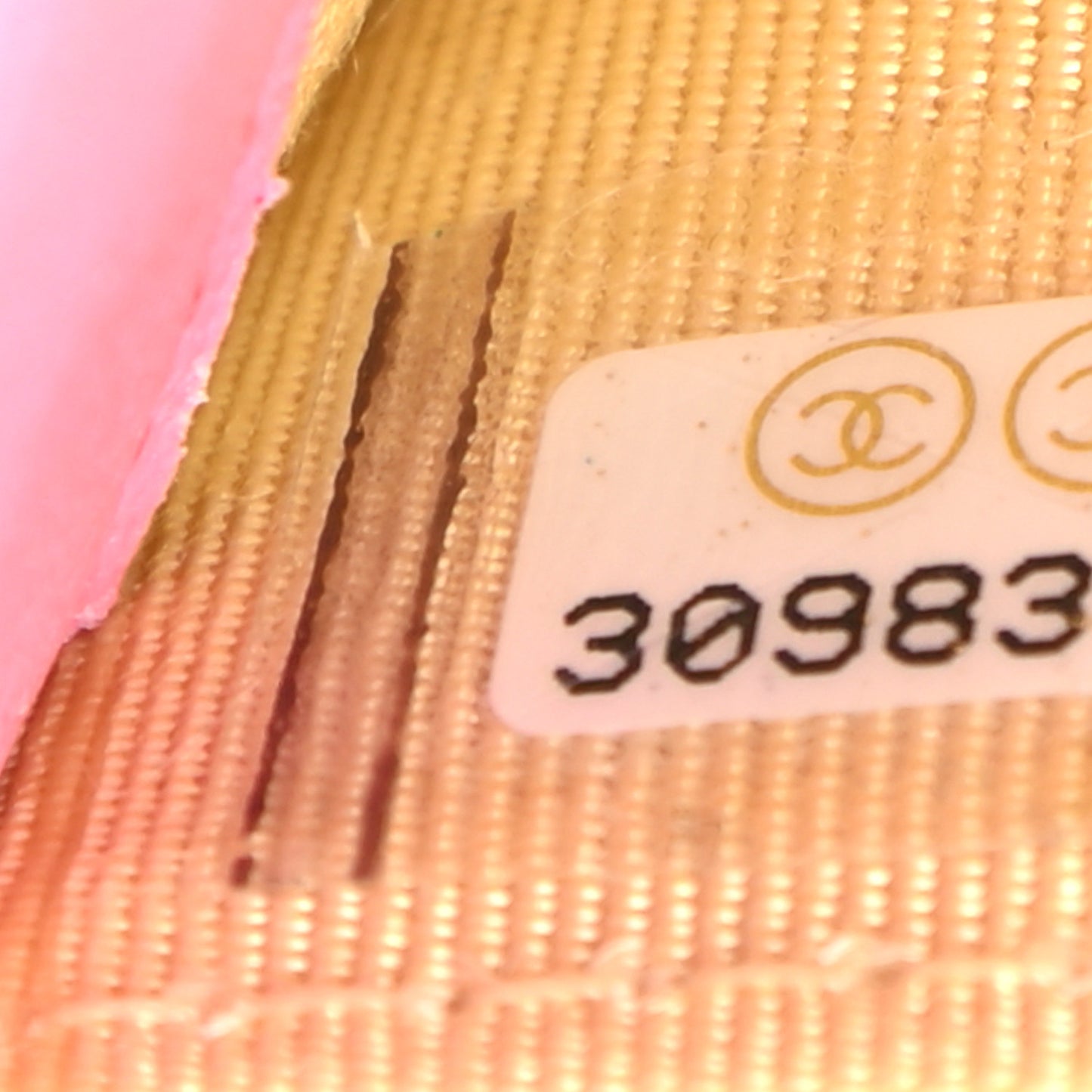 Lambskin Quilted Flap Card Holder Wallet Pink Yellow