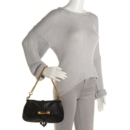 Gucci Leather Bamboo Croisette Evening Bag Black 2 of 7