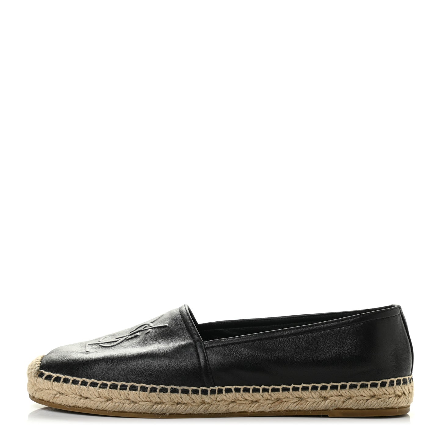 Lambskin Monogram Espadrilles 38 Black