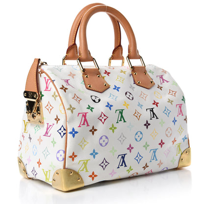 Louis Vuitton Monogram Multicolor Speedy 30 White 3 of 10