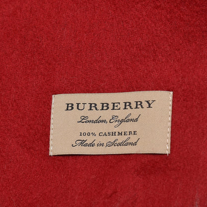 Burberry Cashmere Giant Check Fringe Scarf Camel Parade Red 4 of 5